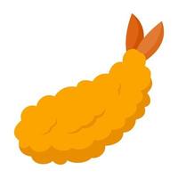 Tempura in flat style isolated vector