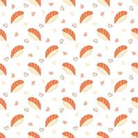 Seamless pattern with Sushi, for decoration vector