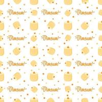 Seamless pattern with Dimsum, for decoration vector