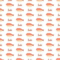 Seamless pattern with Sushi, for decoration vector