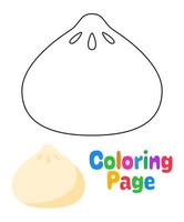 Coloring page with Dimsum for kids vector