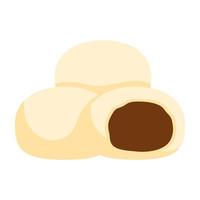 Mochi in flat style isolated vector