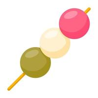 dango en estilo plano aislado vector