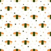 Seamless pattern with Sushi, for decoration vector