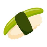 Sushi in flat style isolated vector