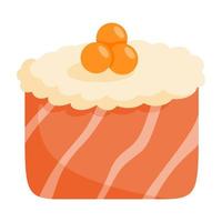 Sushi in flat style isolated vector