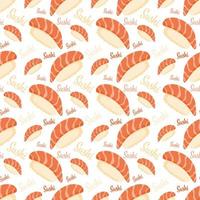 Seamless pattern with Sushi, for decoration vector