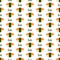 Seamless pattern with Sushi, for decoration vector