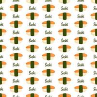 Seamless pattern with Sushi, for decoration vector