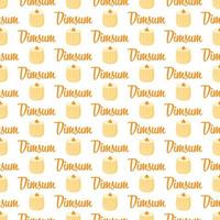 patrón sin costuras con dimsum, para decoración vector