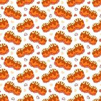 Seamless pattern with Takoyaki, for decoration vector