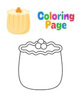 Coloring page with Dimsum for kids vector