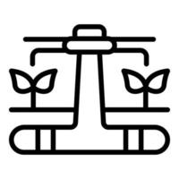 Plant irrigation system icon outline vector. Automatic farm vector