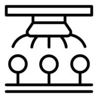 Garden water system icon outline vector. Automatic farm vector