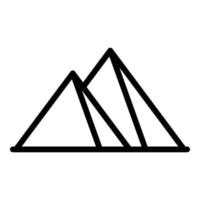 Ancient pyramid icon outline vector. Egypt desert vector