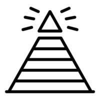 Cheops pyramid icon outline vector. Ancient cairo vector