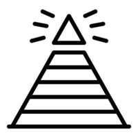 Cheops pyramid icon outline vector. Ancient cairo vector