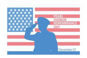 gráfico vectorial del día de recuerdo de Pearl Harbor bueno para la celebración del día de recuerdo de Pearl Harbor, ilustración moderna de vector plano