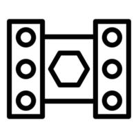 Monitor bracket icon outline vector. Vesa display vector