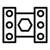 Monitor bracket icon outline vector. Vesa display vector