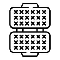 Waffle machine icon outline vector. Belgian cooker vector