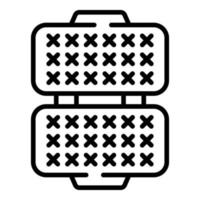 Waffle machine icon outline vector. Belgian cooker vector