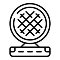 Recipe waffle maker icon outline vector. Iron machine vector