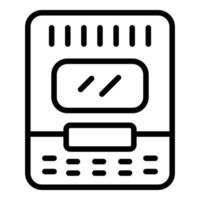 Electric bakery icon outline vector. Bread machine vector