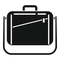 vector simple de icono de bolsa de portátil de negocios. caso maleta