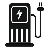 Recharge station icon simple vector. Eco factory vector