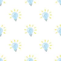 Light bulb pattern seamless vector