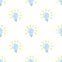 Light bulb pattern seamless vector