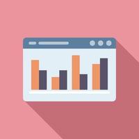 Business graph comparison icon flat vector. Scale compare vector