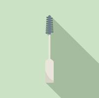 Brush toothpick icon flat vector. Tooth pick vector