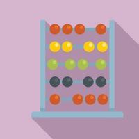 Abacus toy icon flat vector. Math calculator vector