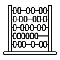 Abacus icon outline vector. Math calculator vector