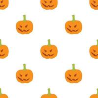 Halloween pumpkin pattern seamless vector