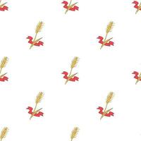 Wheat pattern seamless vector