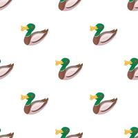 Wild duck pattern seamless vector