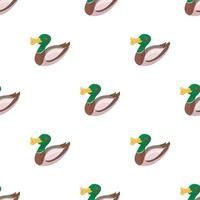 Wild duck pattern seamless vector