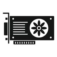 Mining video card icon simple vector. Computer gpu vector