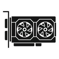 Video card processor icon simple vector. Computer gpu vector