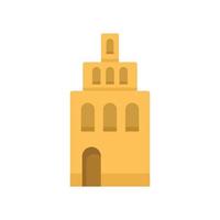 Riga building tower icon flat isolated vector