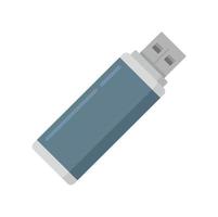 almacenamiento usb flash icono plano aislado vector