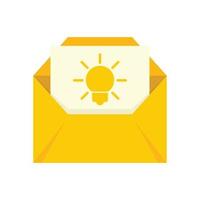 New mail innovation icon flat isolated vector