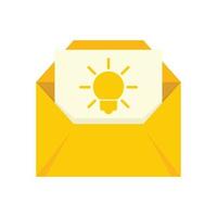 New mail innovation icon flat isolated vector