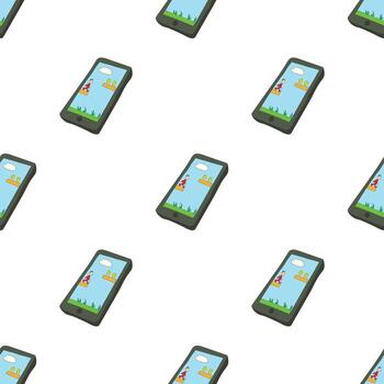 Tablet game console pattern seamless vector