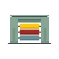 Textile production equipment icon flat isolated vector