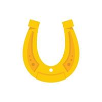 Casino lucky horseshoe icon flat isolated vector
