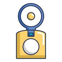 Oldschool camera icon, cartoon style vector